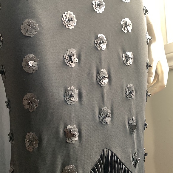 LA FEMME Beautiful Black Mermaid Dress Bead Sequins Prom Formal Small Sz 4 New - Picture 9 of 13